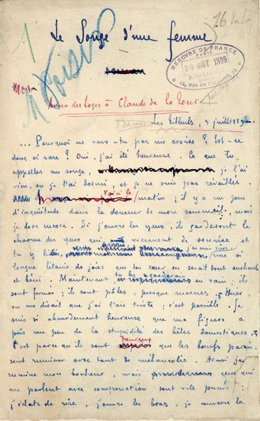 GOURMONT (Remy de) (1858-1915)
Le songe d'une...