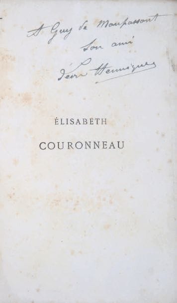 HENNIQUE (Léon)
Élisabeth Couronneau. Paris,...