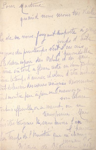 HOUVILLE (Gérard d')
Le Temps d'aimer. Paris,...