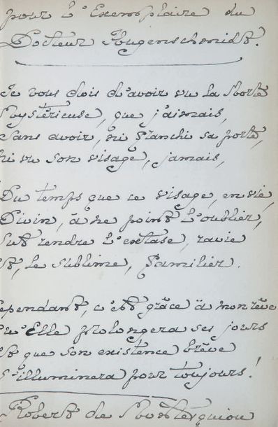 MONTESQUIOU (Robert, comte de)
Les Hortensias...