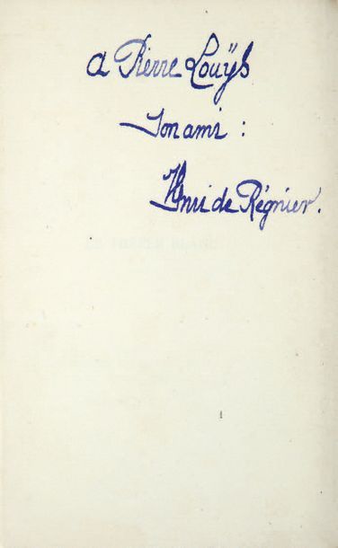 REGNIER (Henri de)
Le Trèfle blanc. Paris,...