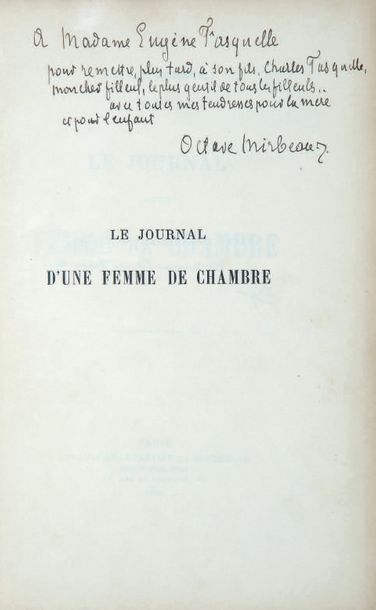 MIRBEAU (Octave)
Le Journal d'une femme de...