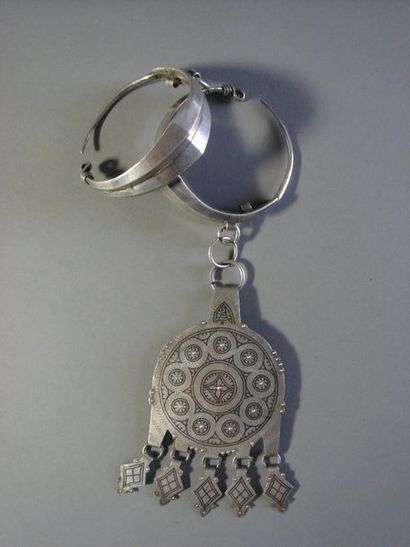 Paire de boucle d'oreille région de Tiznit,...