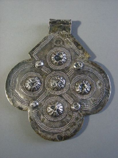 Pendentif amulette foulet khamsa, Maroc Métal,...