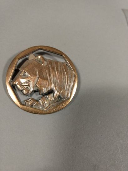Insigne d’unité au tigre, marqué « R.GOURGEOT...