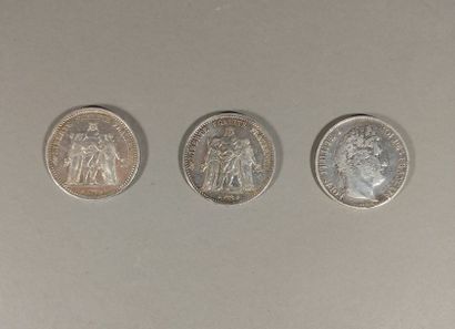 Ensemble de deux pièces de 5F Hercule par...