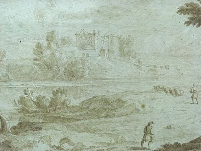 ÉCOLE FRANÇAISE DU XVIIIe SIÈCLE Paysage...