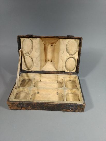 Coffret à safran gainé de cuir L intérieur...
