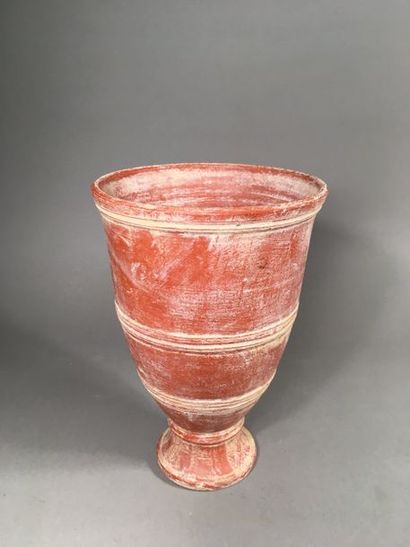 Beau vase en terre cuite Chine? H. 21.3 ...