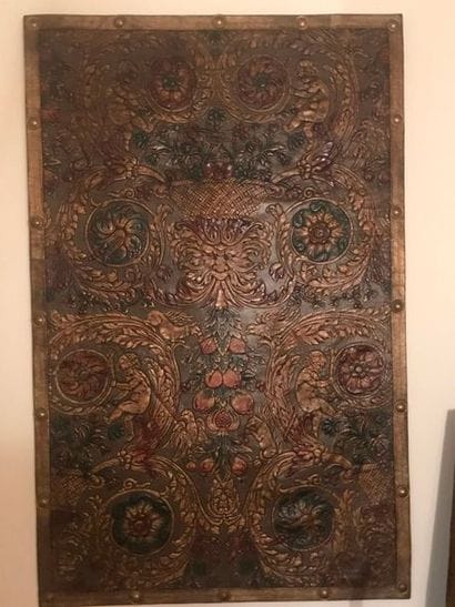 Cuir de Cordoue Panneau décoratif en cuir,...