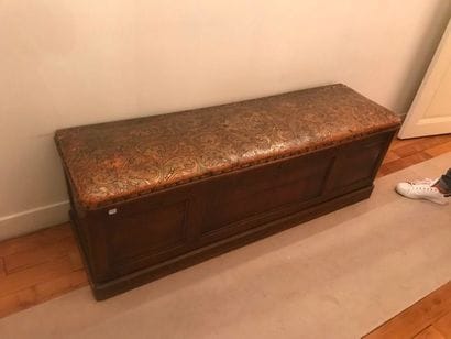 Coffre formant banquette En bois naturel,...