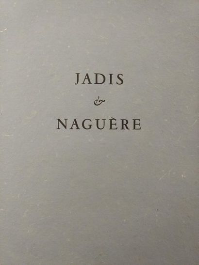 PAUL VERLAINE Jadis et naguère Illustré par...
