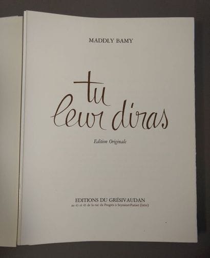 MADDLY BAMY. JACQUES BREL. Tu leur diras....