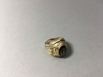 Bague d’homme en or 750e High School Clinton,...