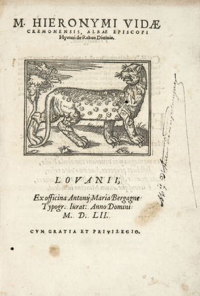 BARTHÉLEMY (Nicolas).
Epithalamium Francisci...