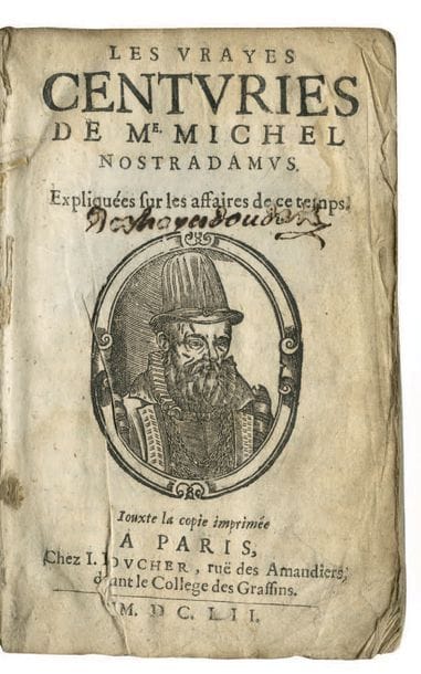 NOSTRADAMUS.
Ensemble 4 ouvrages.
- Les Vrayes...
