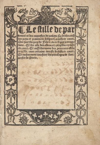 STILLE DE PARLEMENT (Le), et des requestes...