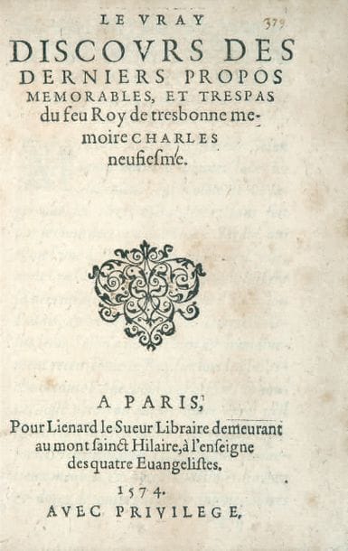 VRAY DISCOURS DES DERNIERS PROPOS MÉMORABLES...