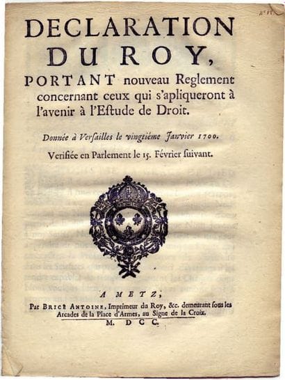 DROIT. - Arrêts de la Cour de parlement,...
