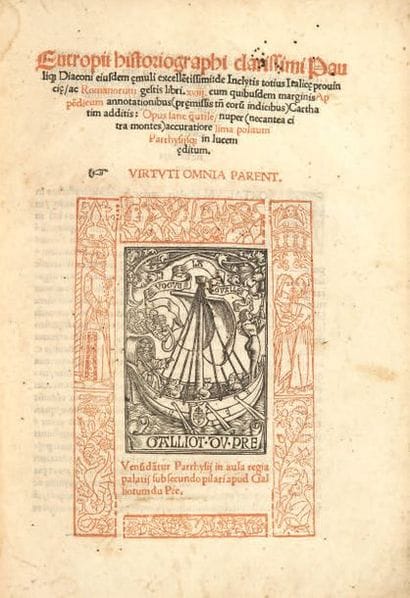 EUTROPE et Paul DIACRE.
De Inclytis totius...