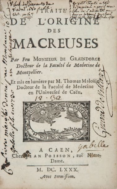 GRAINDORGE (André).
Traité de l'origine des...