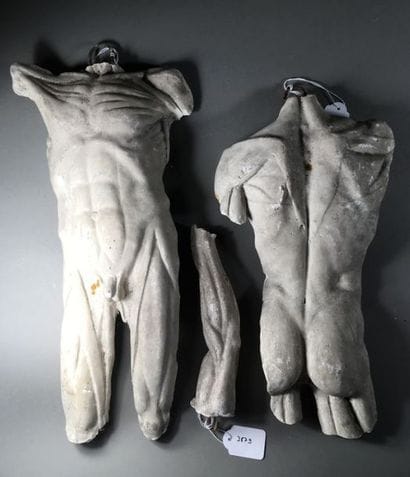 Ensemble de moulages en plâtre comprenant...