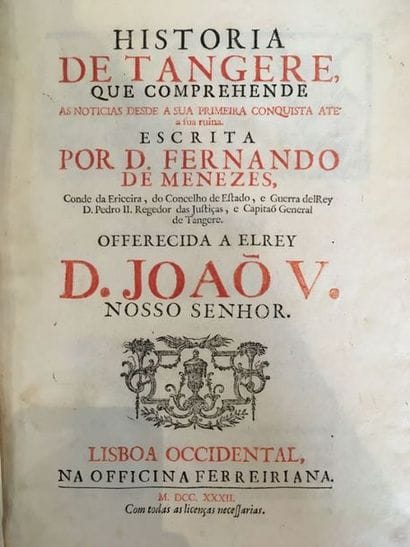 MENEZES (de), D. Fernando
HISTORIA DE TANGERE...