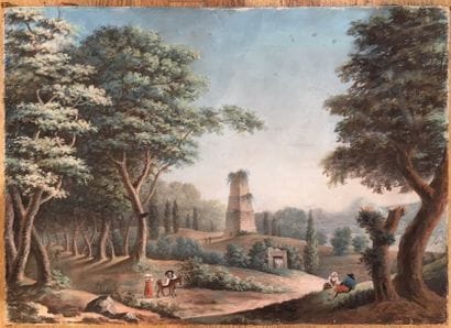 École du XIXe siècle
Paysage animé
Grand...