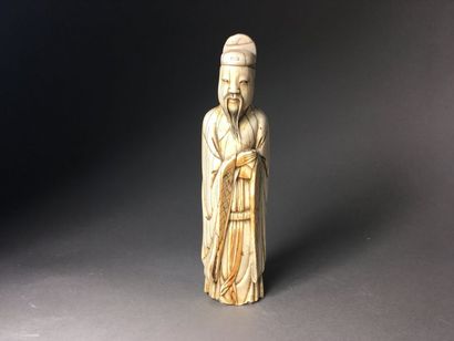CHINE - XIXe siècle
Statuette d'immortel...