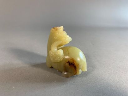 CHINE
Cheval en jade jaune