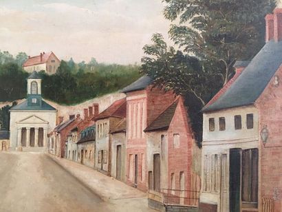 Ecole vers 1900
Paysage naïf
Huile sur toile...