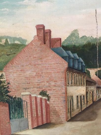 Ecole vers 1900
Paysage naïf
Huile sur toile...