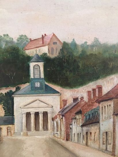 Ecole vers 1900
Paysage naïf
Huile sur toile...