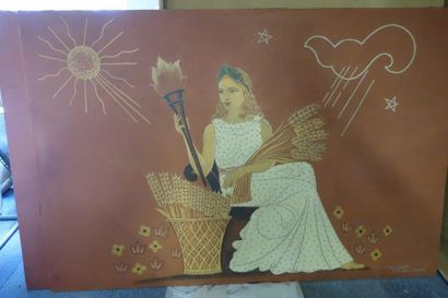 Marc DECAM (?)
Femme à la torche et aux gerbes...