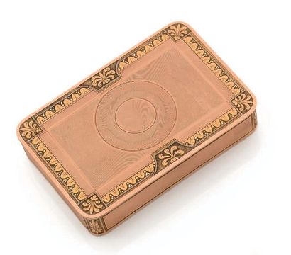Boîte rectangulaire en alliage d'or de couleurs...