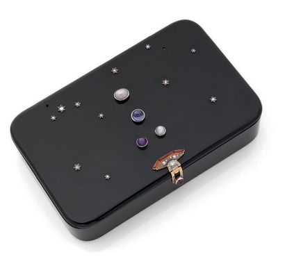 Boîte de beauté rectangulaire en onyx et...
