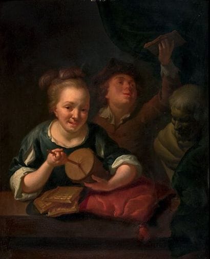 Attribué à Louis de MONI (1698-1771)
La joueuse...
