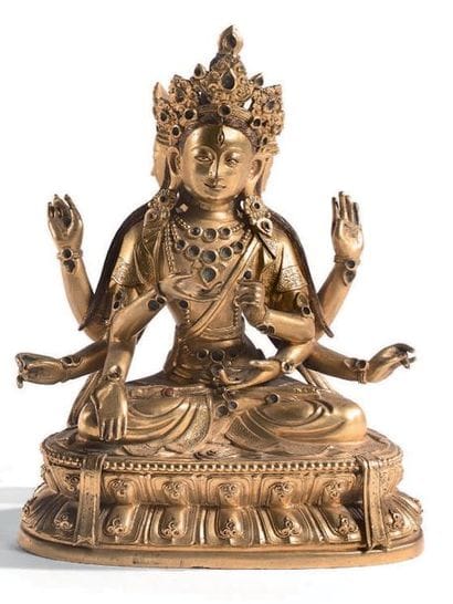 Tibet XVIIIe siècle
Statuette d'Ushnivijaya...