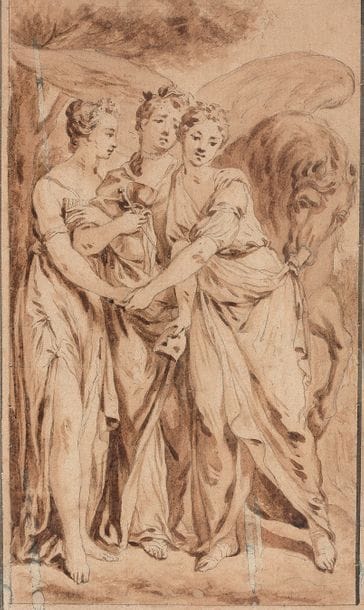 Louis Fabricius DUBOURG (Amsterdam 1691-1775)

Nymphes...