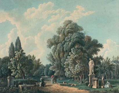 École FRANÇAISE vers 1790

Vue de parc avec...