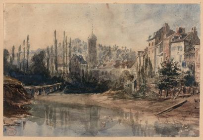 Paul HUET (1803-1869)

Maisons au bord de...