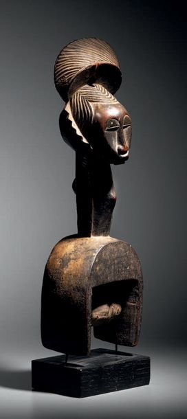 Etrier de poulie Baoulé, Côte d'Ivoire
Bois
H....