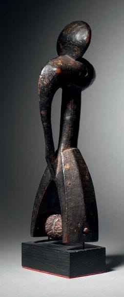 Etrier de poulie Sénoufo, Côte d'Ivoire
Bois...