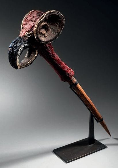 Poignée de fouet de danse Bamileke, Cameroun
Bois...