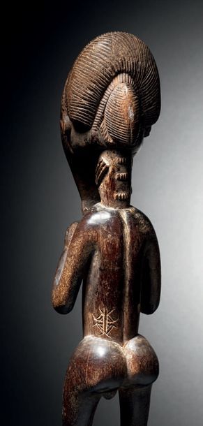 Superbe statuette dite blolo bian,
Baoulé,...
