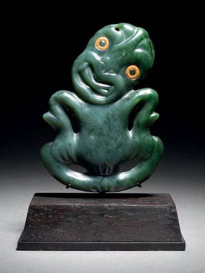? Pendentif hei tiki Maori, Nouvelle Zélande...