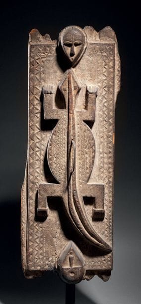 Panneau de porte Atié (Akié), région lagunaire,...