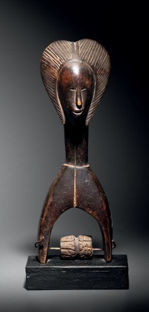 Etrier de poulie Gouro, Côte d'Ivoire
Bois...