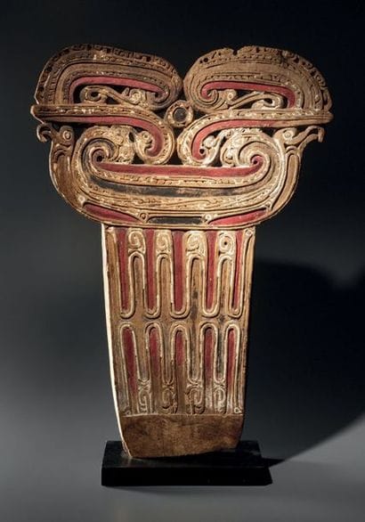 Proue de pirogue brise-lame, Aire Massim,...