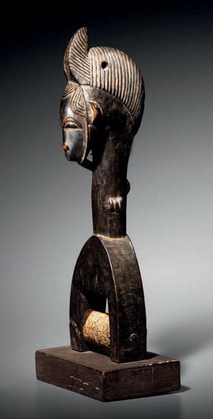 Etrier de poulie de métier à tisser, Baoulé,...